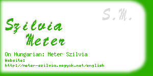 szilvia meter business card